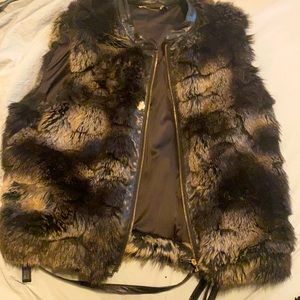 Faux fur black/white blazer